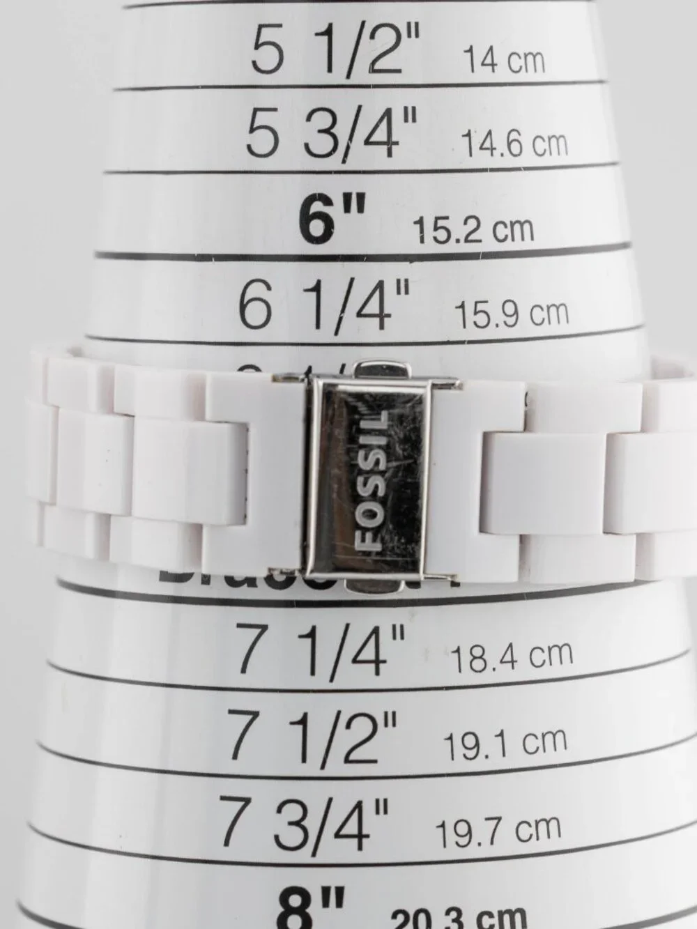 Fossil ES2444 Stella Glitz White Resin Quartz Analog Women's Watch New Battery
